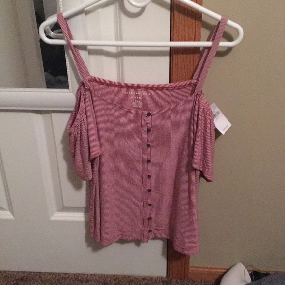 American Eagle Outfitters Tops - Red and white stripped AE shirt